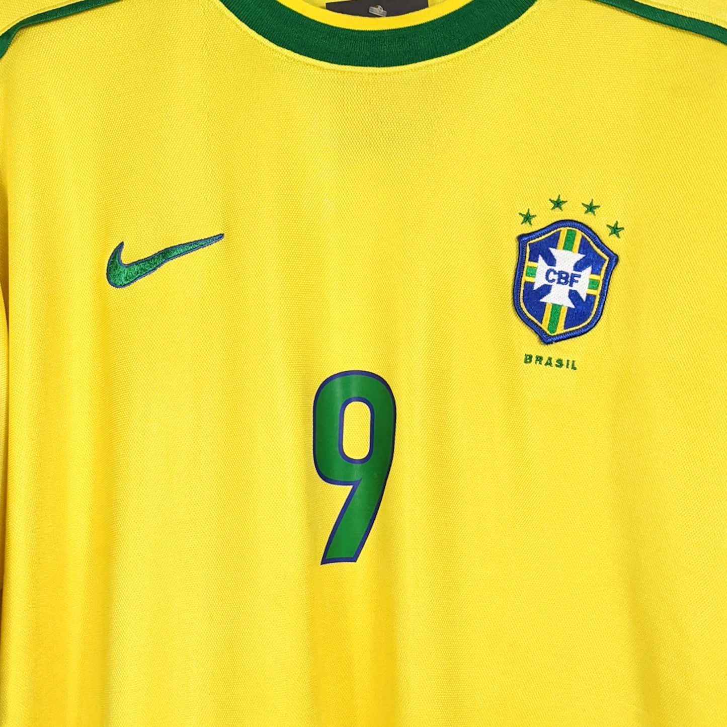 Authentic Brazil 1998 Home - Ronaldo #9 Size L
