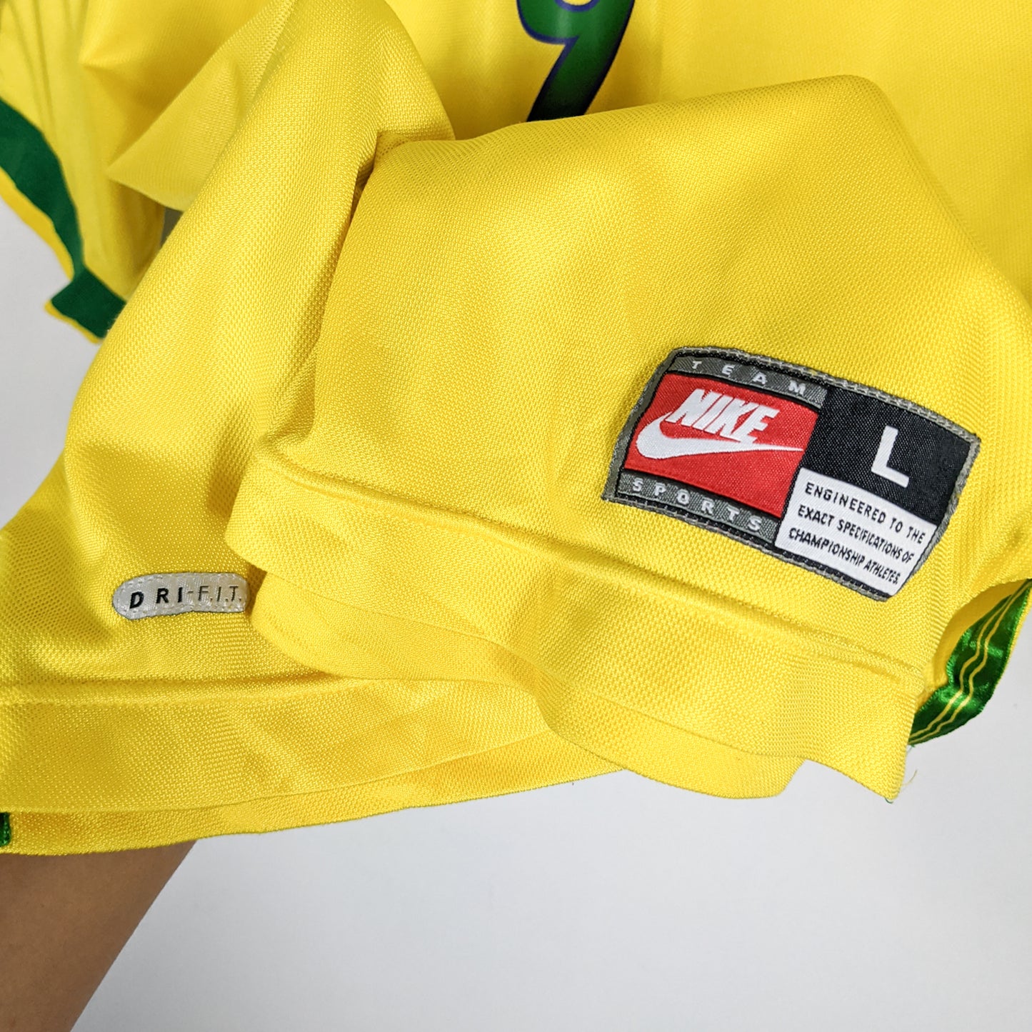 Authentic Brazil 1998 Home - Ronaldo #9 Size L