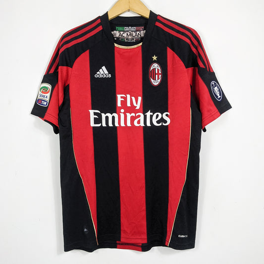 Authentic AC Milan 2010/11 Home - Ronaldinho #80 Size M