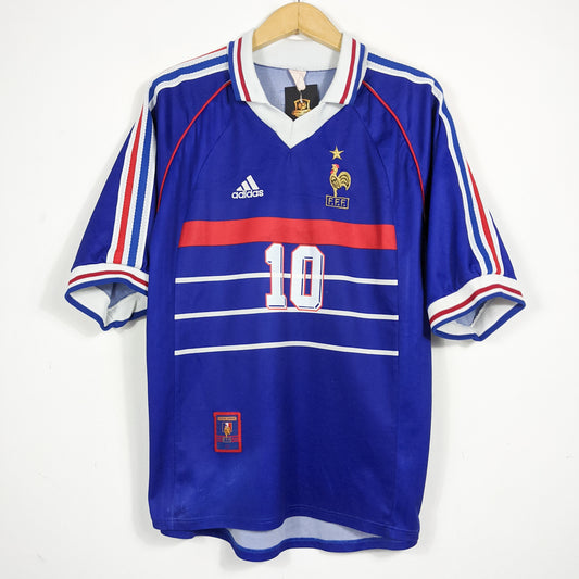 Authentic France 1998 Home - Zidane #10 Size XL