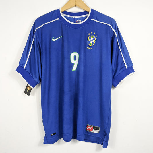 Authentic Brazil 1998/2000 Away - Ronaldo #9 Size L