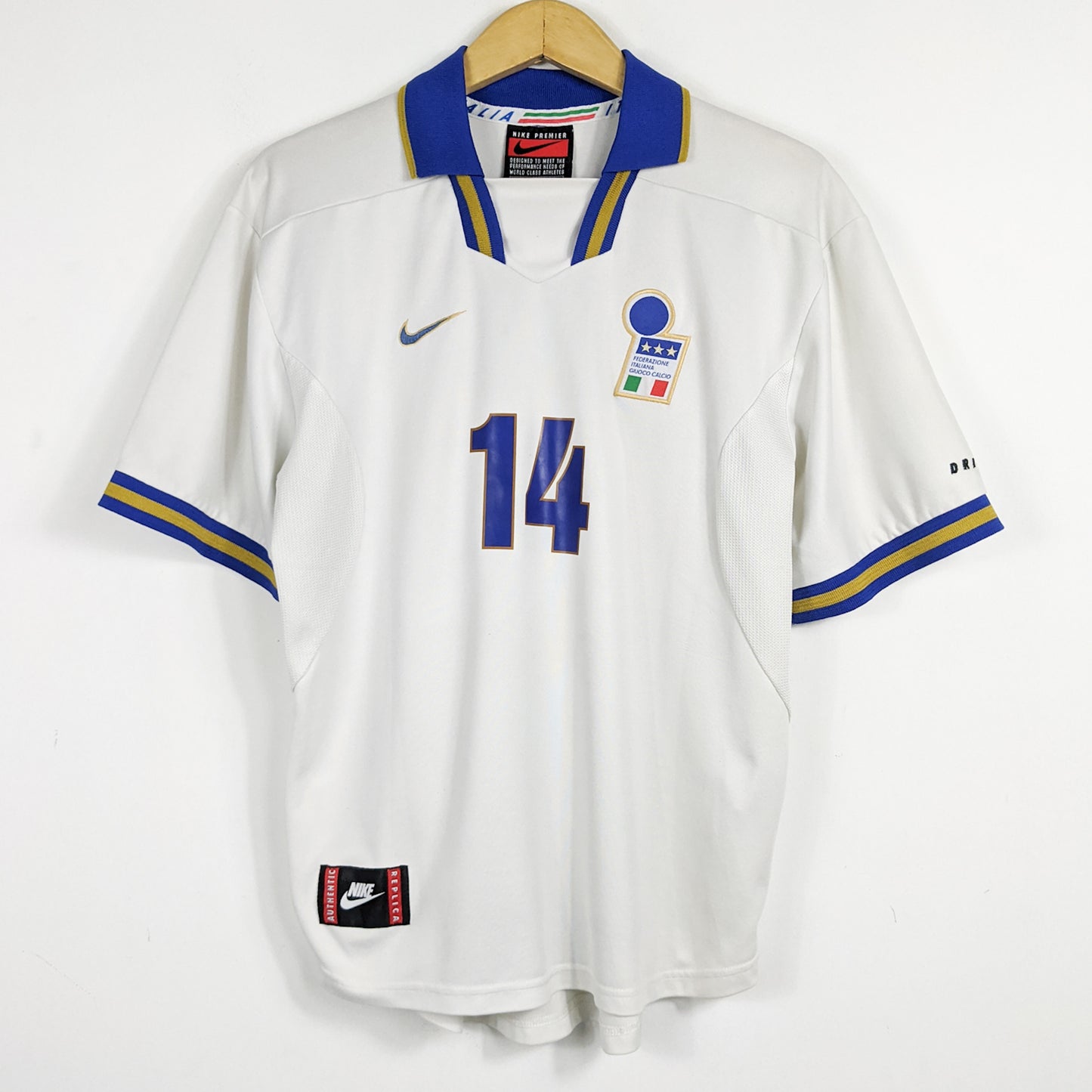 Authentic Italy 1996 Away - Del Piero #14 Size L fit M