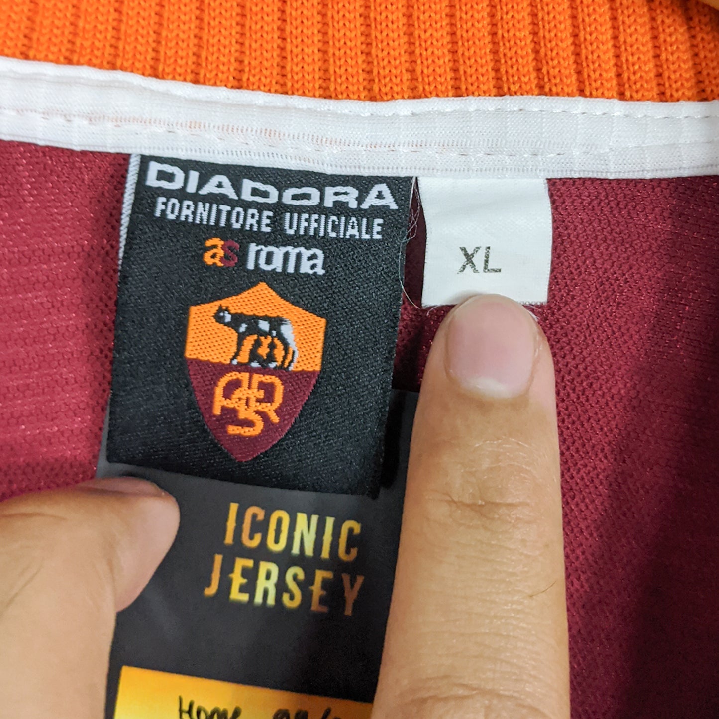 Authentic AS Roma 1999/00 Home - Totti #10 Size XL