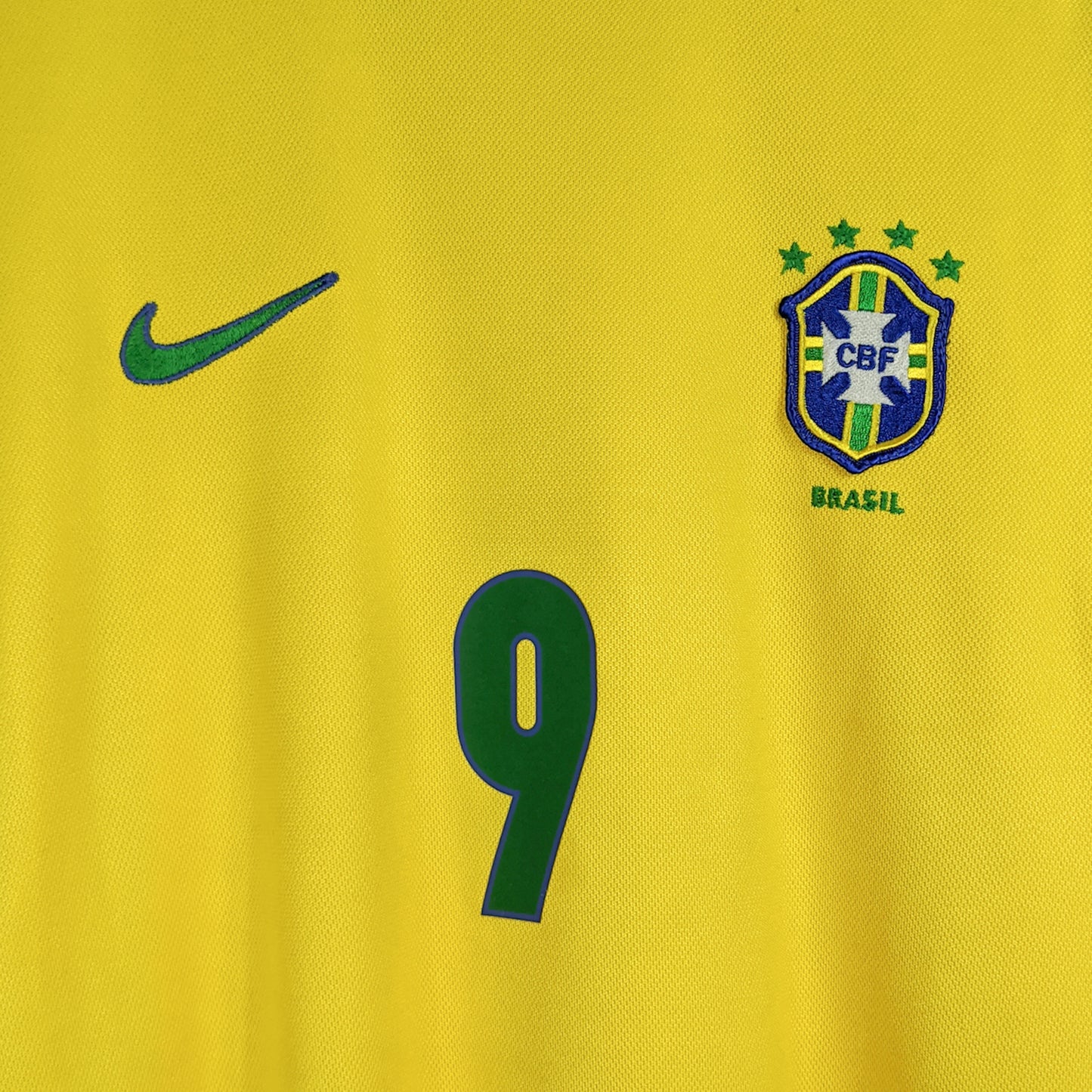 Authentic Brazil 1998 Home - Ronaldo #9 Size L