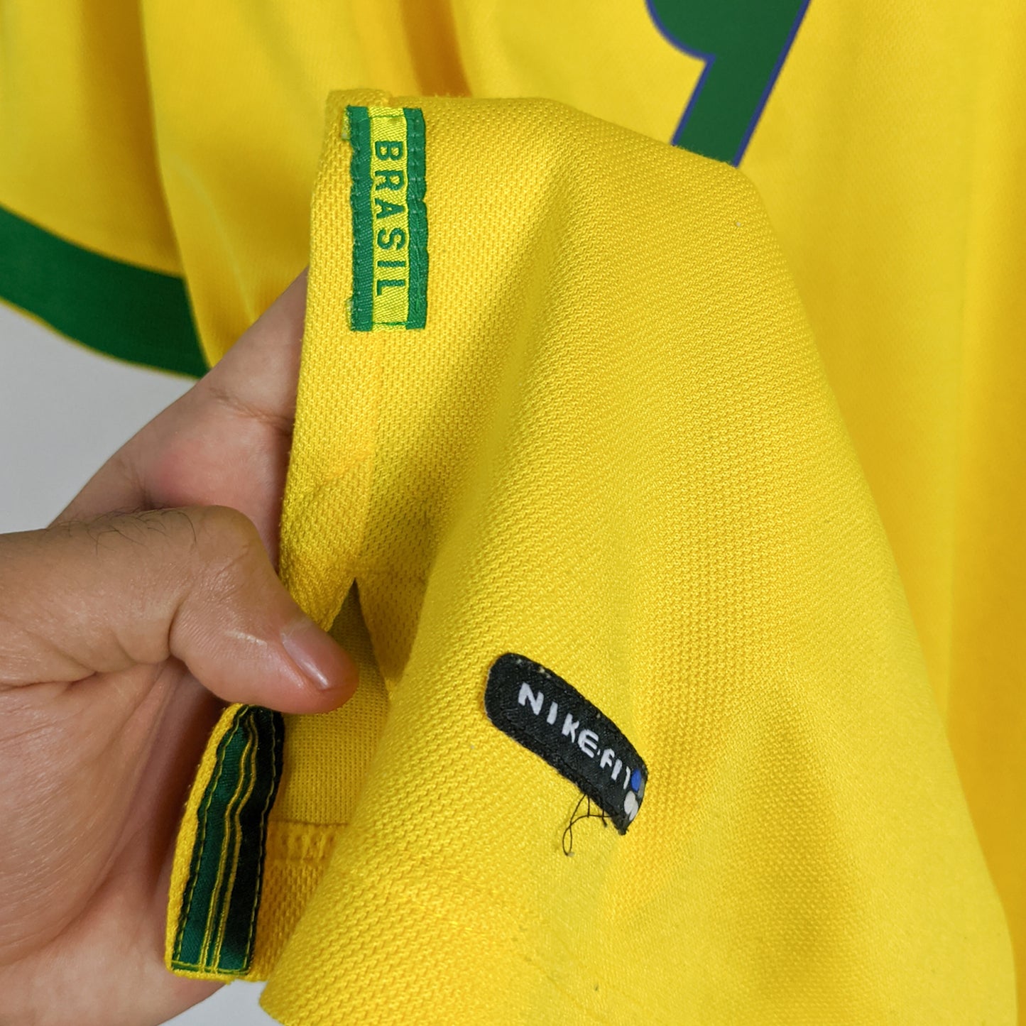 Authentic Brazil 1998 Home - Ronaldo #9 Size L