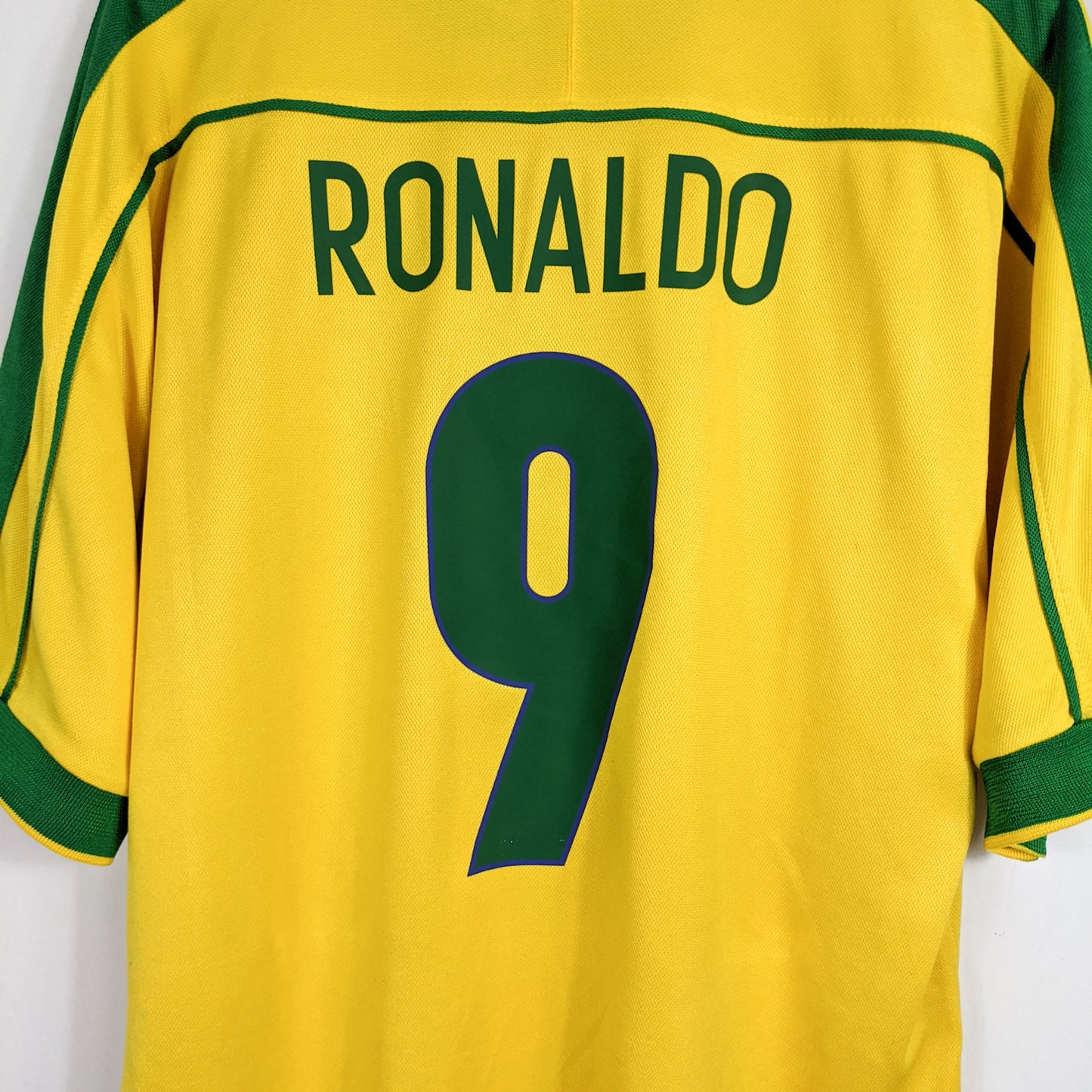 Authentic Brazil 1998 Home - Ronaldo #9 Size L