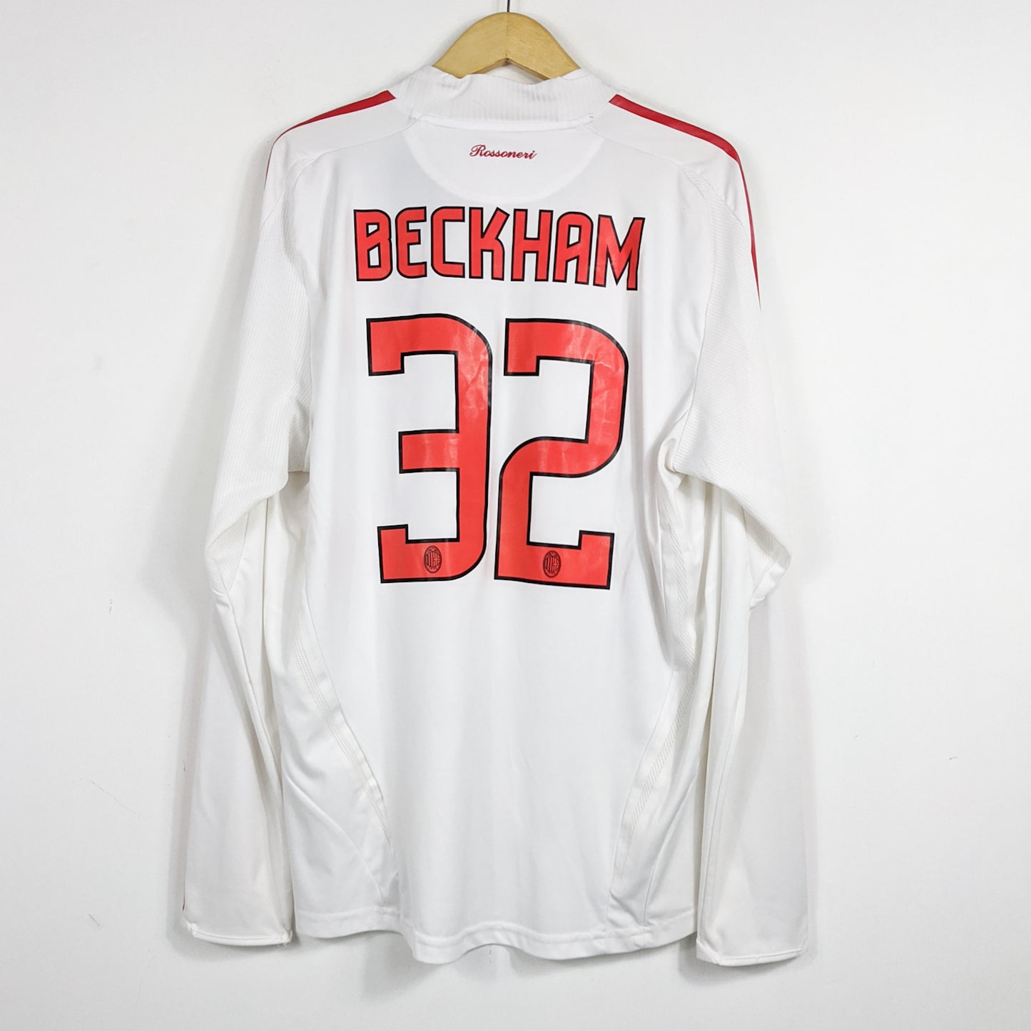 Authentic AC Milan 2008/09 Away - Beckham #32 Size XL (Player Issue) (Long Sleeve)
