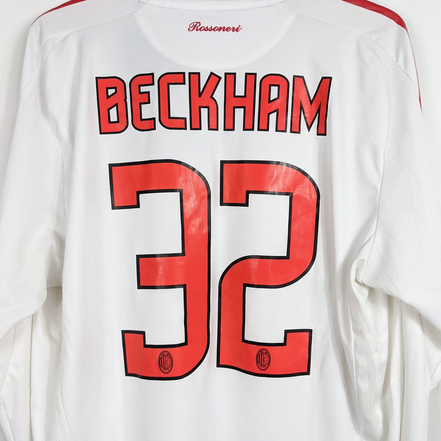 Authentic AC Milan 2008/09 Away - Beckham #32 Size XL (Player Issue) (Long Sleeve)
