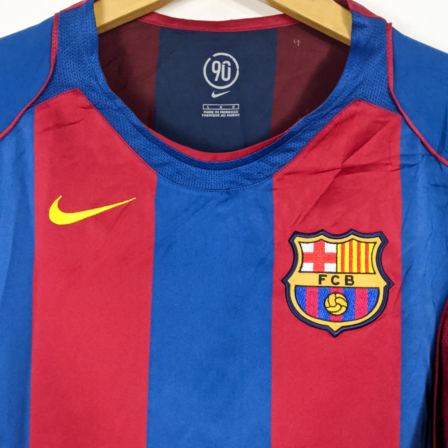 Original Barcelona 2004/05 Home - Ronaldinho #10 Size L fit M