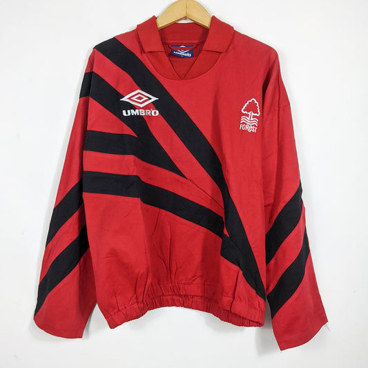 Original Nottingham Forest 1992/94 Training Drill Top - Size L