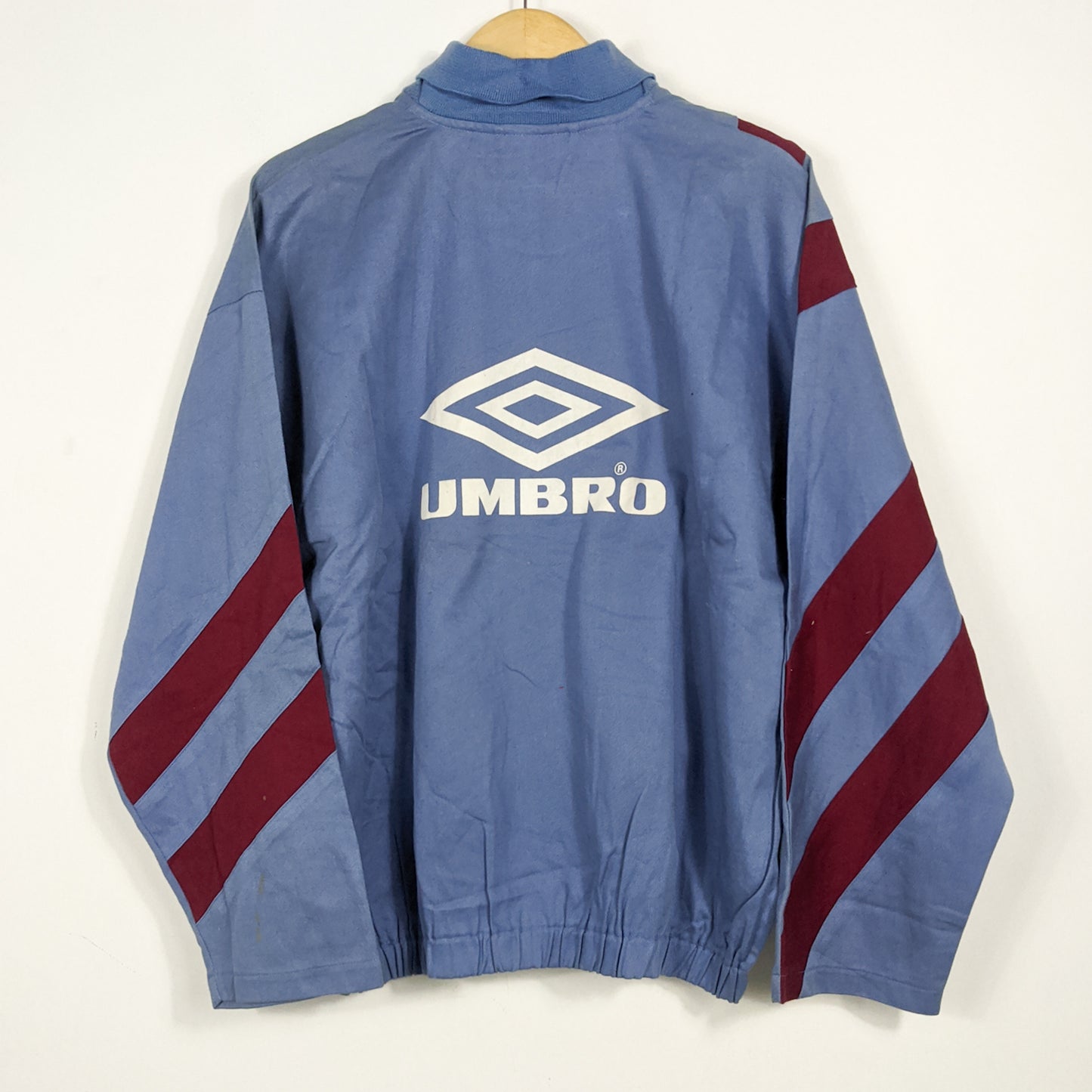 Original Aston Villa 1992/93 Training Drill Top - Size M