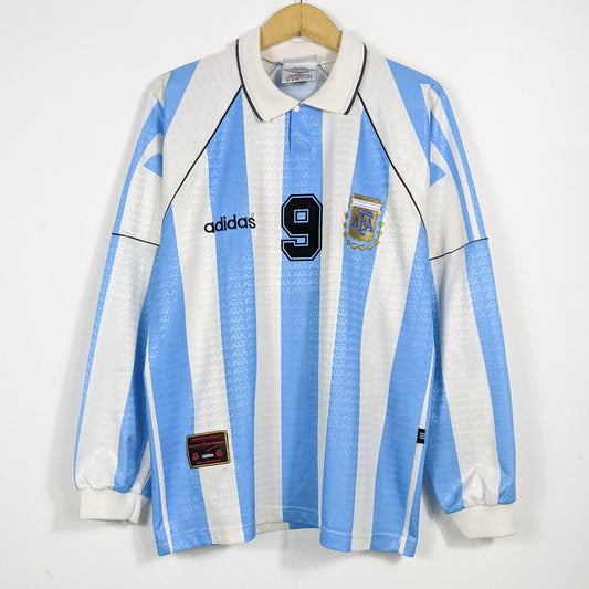 Original Argentina 1996/97 Home - Batistuta #9 Size L (Long Sleeve)