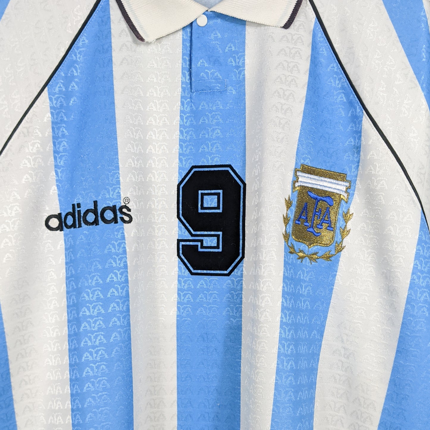 Original Argentina 1996/97 Home - Batistuta #9 Size L (Long Sleeve)