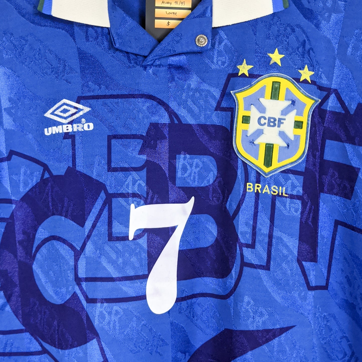 Original Brazil 1991/93 Away - Bebeto #7 Size G