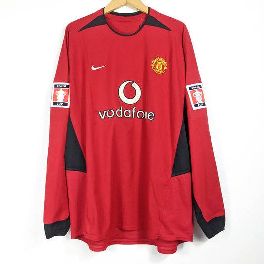 Original Manchester United 2002/04 Home - Ronaldo #7 Size XXL (Long sleeve)