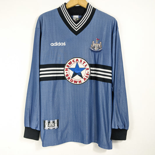 Original Newcastle 1996/97 Away - Shearer #9 Size L (Long sleeve)