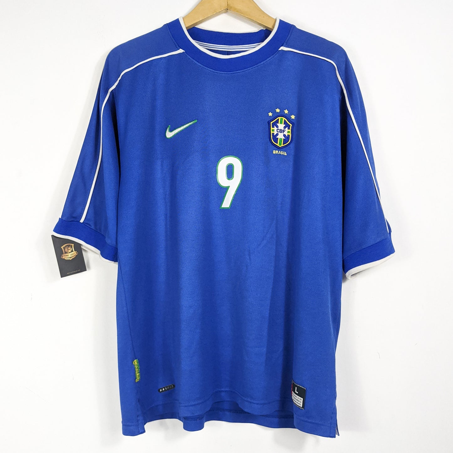 Original Brazil 1998 Away - Ronaldo #9 Size L