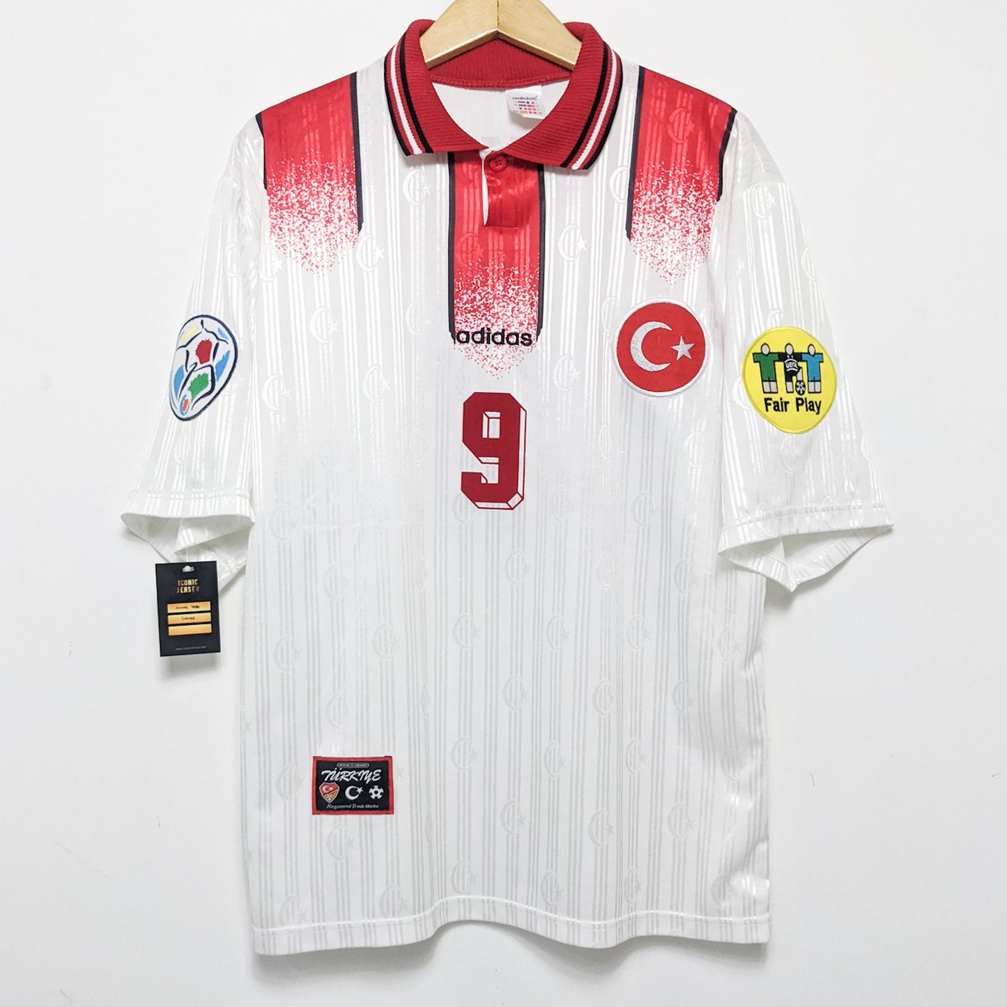 Original Turkey 1996 Away - Hakan #9 Size L