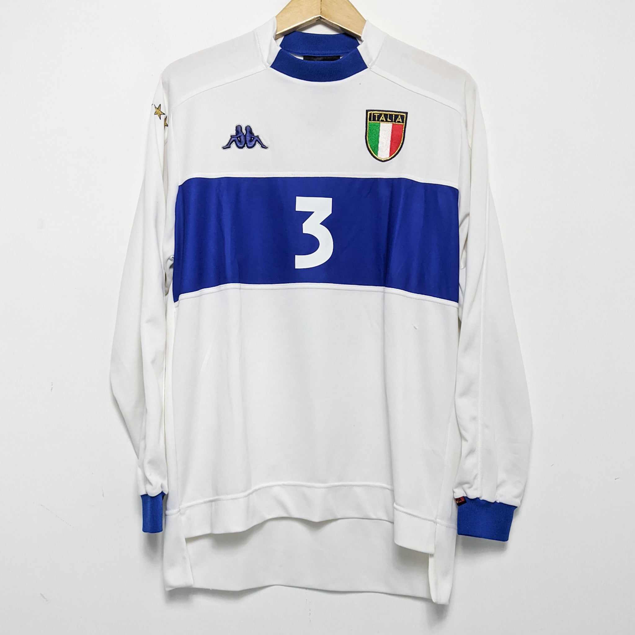Maillot Italie 1999 Manches Longues - Maldini - Taille L - Kappa - Occasion - Vintage Football