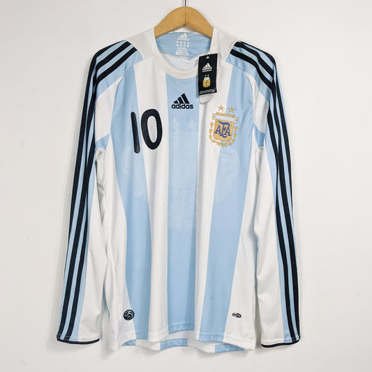 Original Argentina 2007/08 Home - Riquelme #10 Size M (Long sleeve) (Bnwt)
