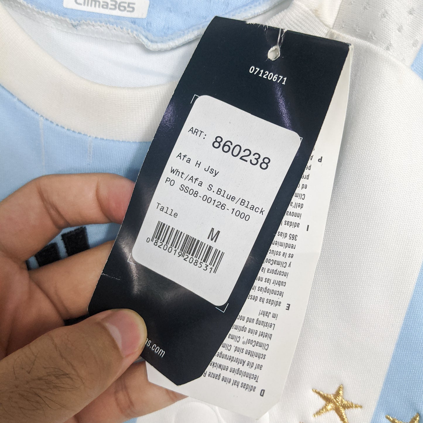 Original Argentina 2007/08 Home - Riquelme #10 Size M (Long sleeve) (Bnwt)