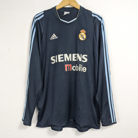 Original Real Madrid 2003/04 Away - Ronaldo #9 Size L (Long sleeve)