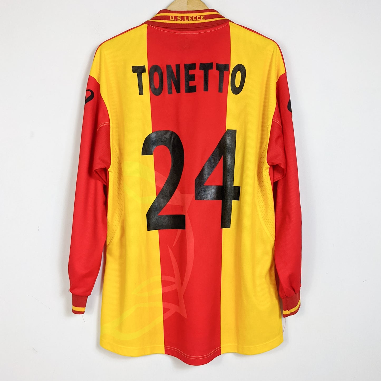 Original Lecce 2001/02 Home - Tonetto #24 Size XL (Long sleeve) (matchworn)