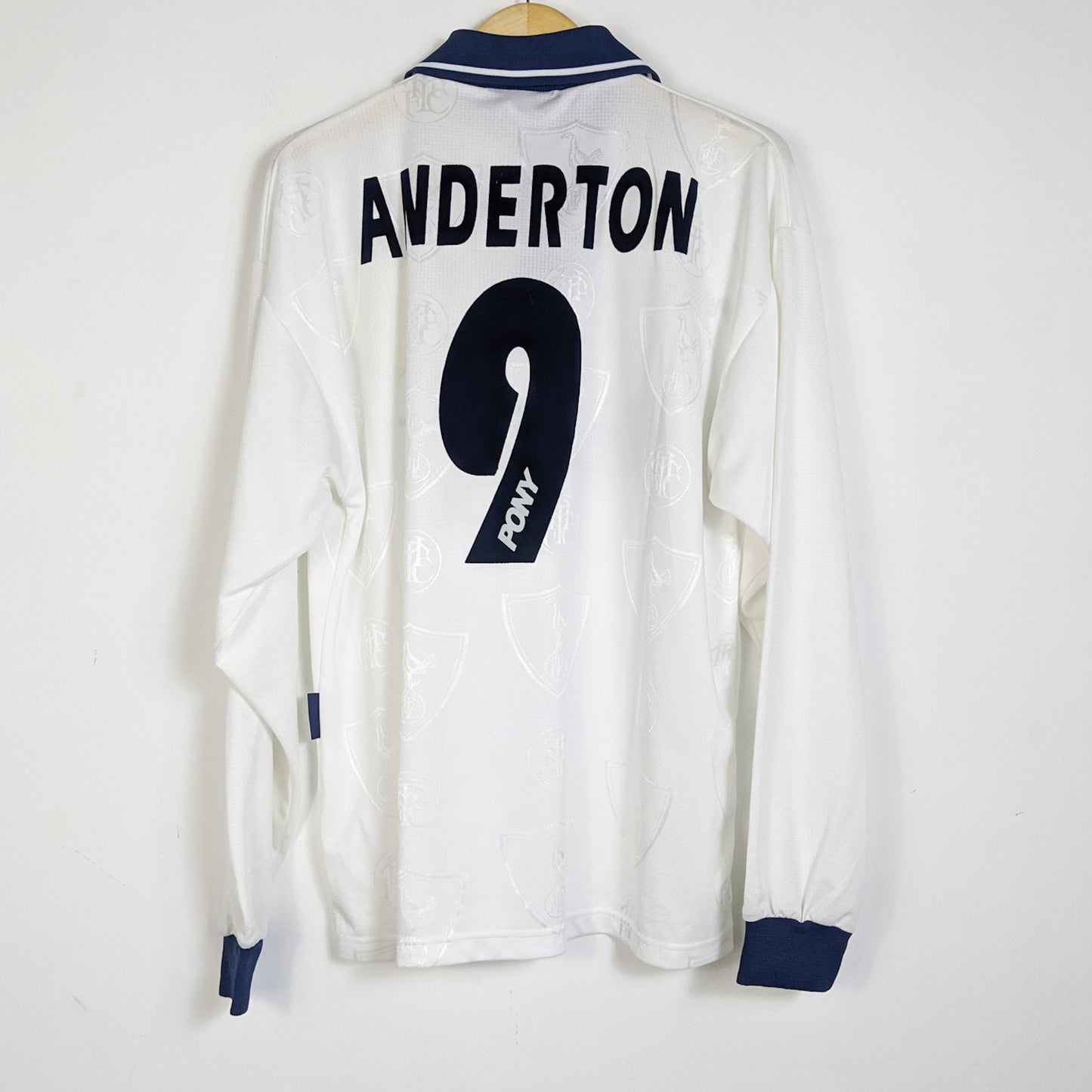 Original Tottenham 1995/97 Home - Anderton #9 Size L (Long sleeve)