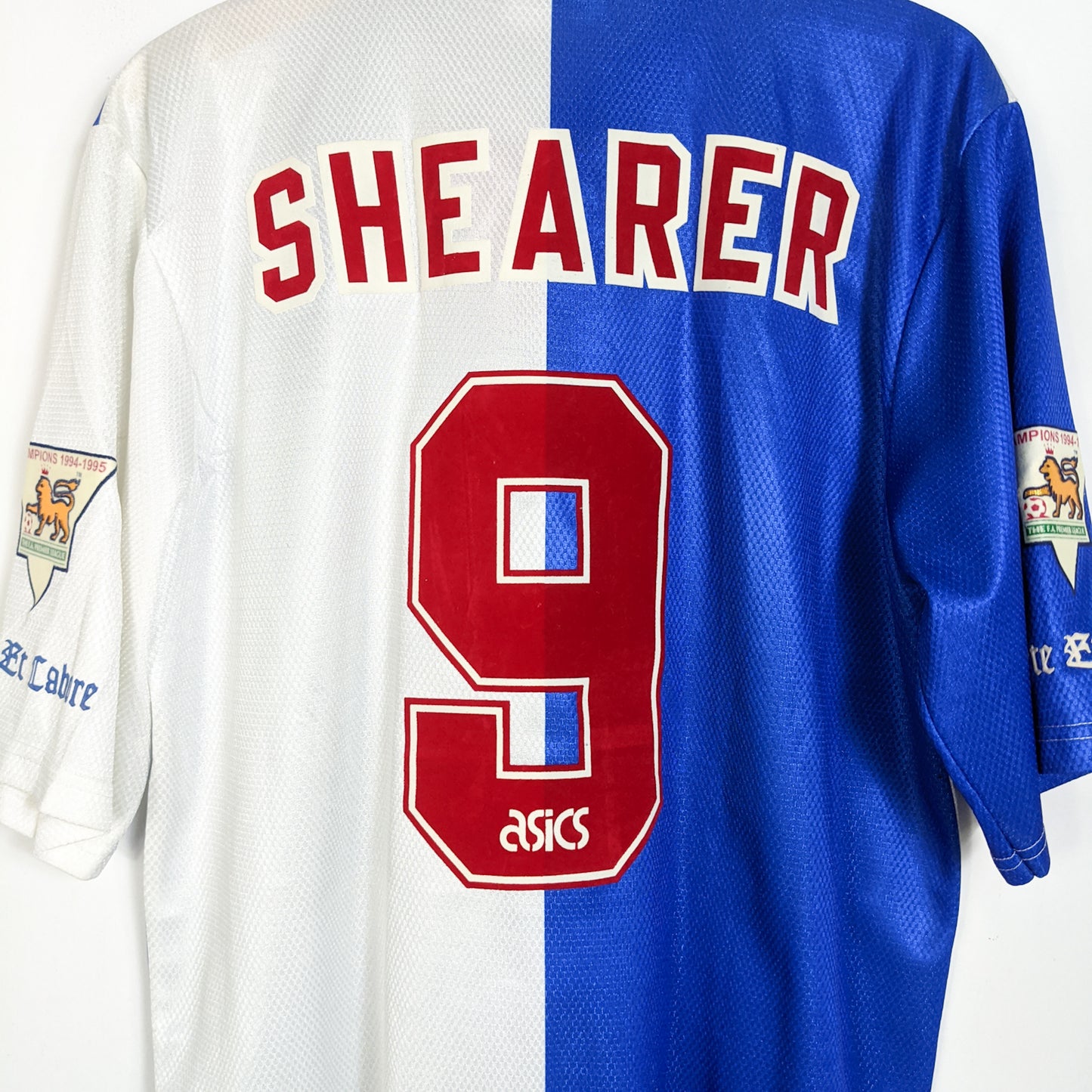 Original Blackburn Rovers 1995/96 Home - Shearer #9 Size L