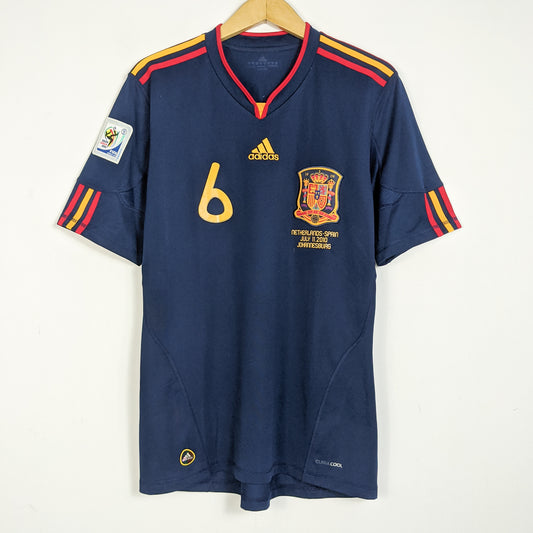 Original Spain 2010 Away - Iniesta #6 Size M (Mdt)