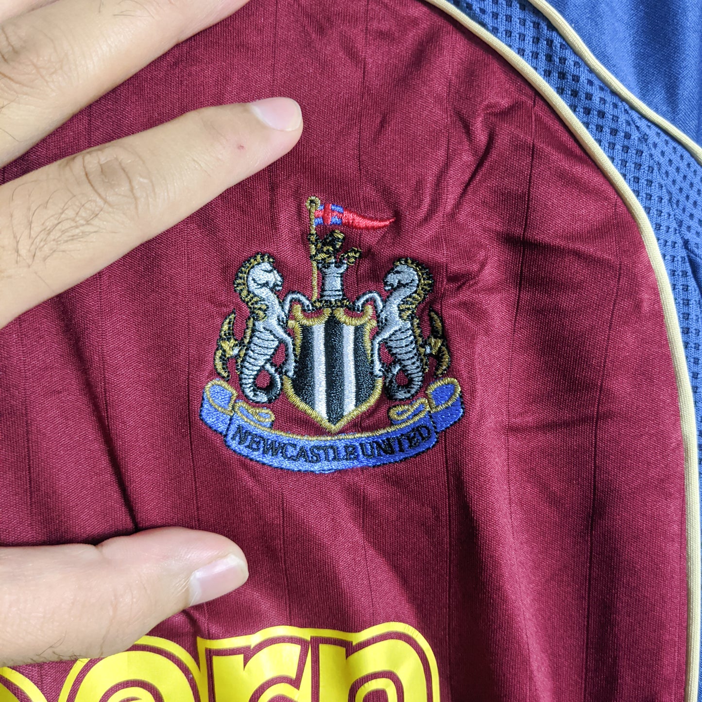 Original Newcastle United 2006/07 Away - Solano #4 Size L (Long sleeve)