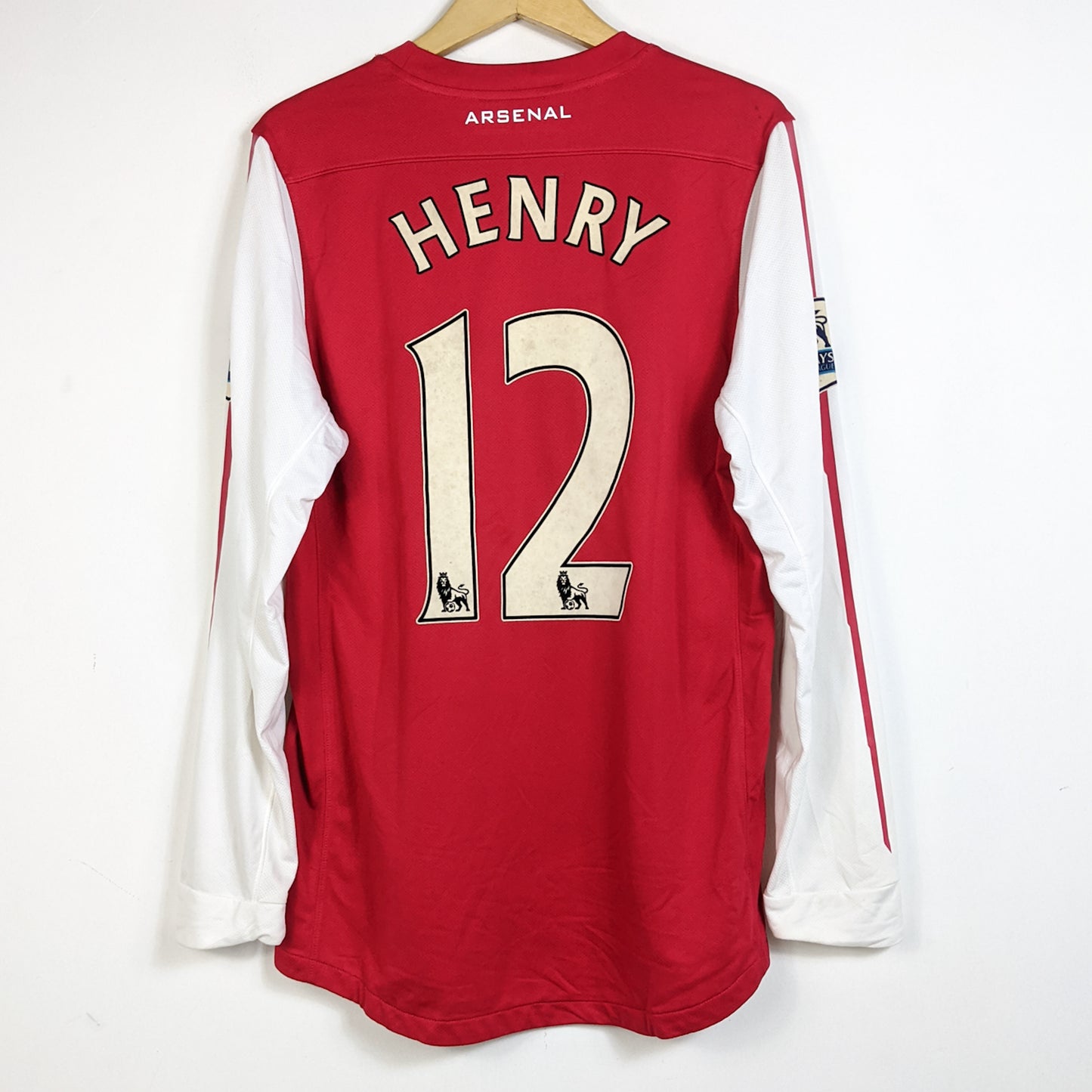 Original Arsenal 2011/12 Home - Henry #12 Size L (Long sleeve) (Player Issue)