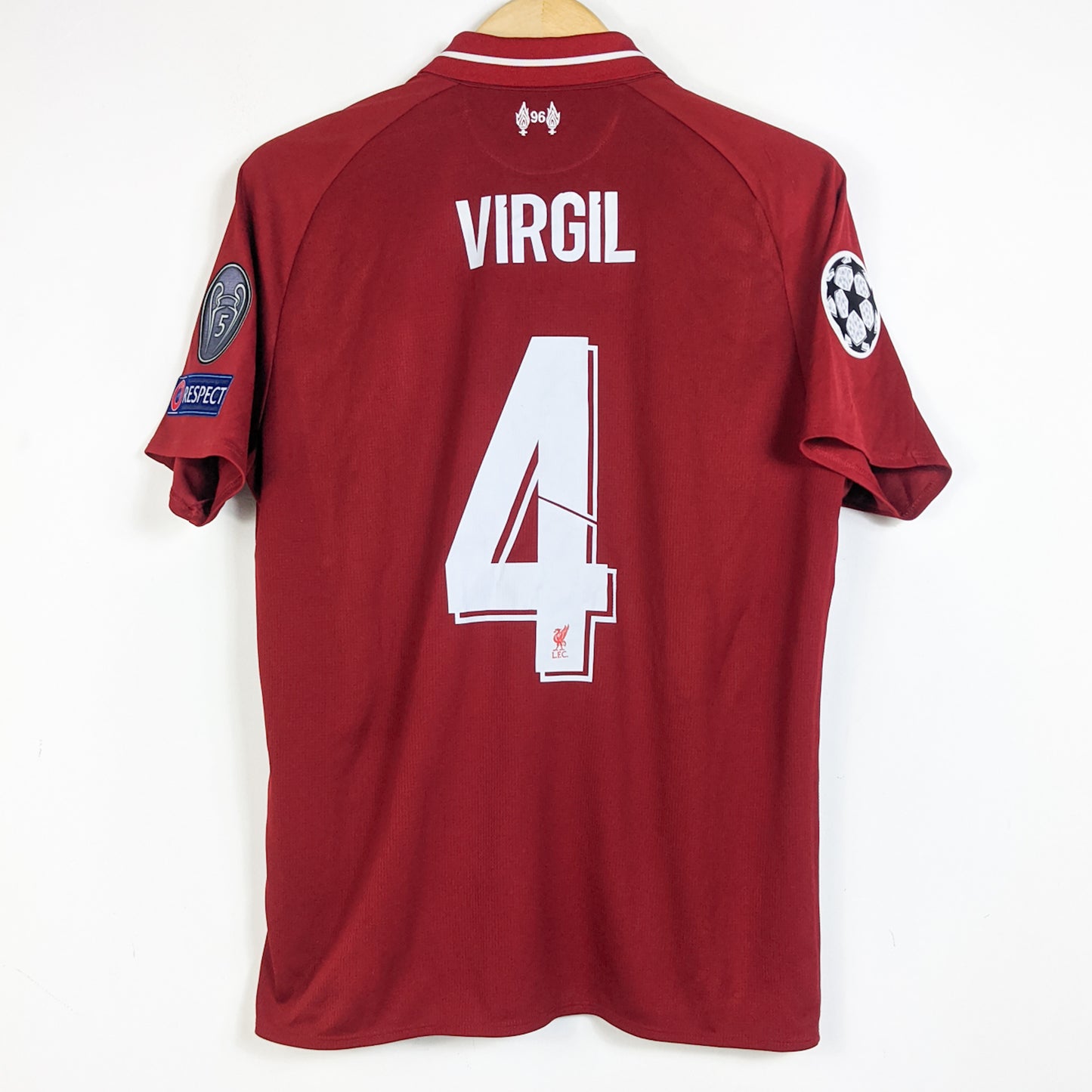 Original Liverpool 2018/19 Home - Virgil #4 Size M