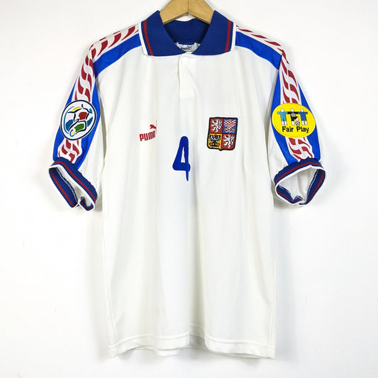 Original Czech Republic 1996/98 Away - Pavel Nedved #4 Size XL