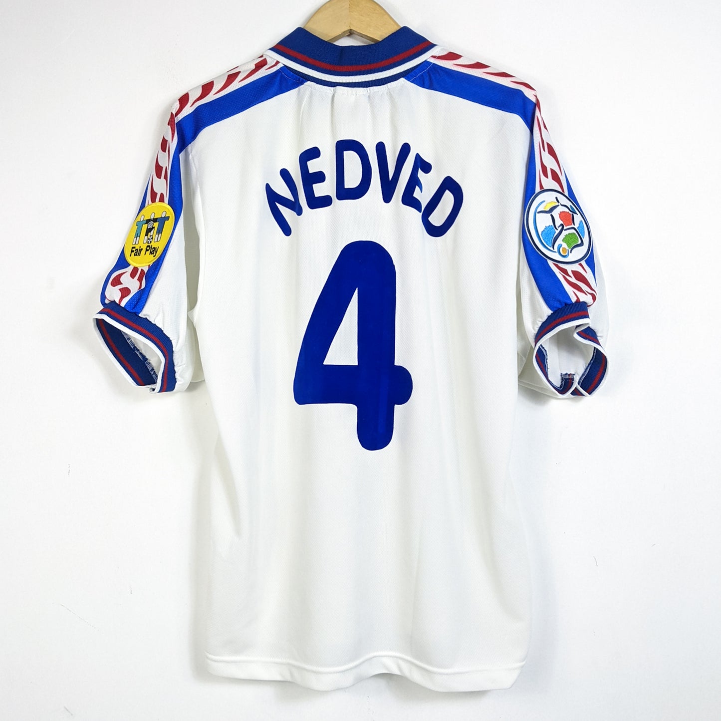 Original Czech Republic 1996/98 Away - Pavel Nedved #4 Size XL