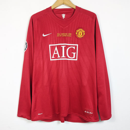 Original Manchester United 2007/08 Home - Ronaldo #7 Size XL (Long sleeve)