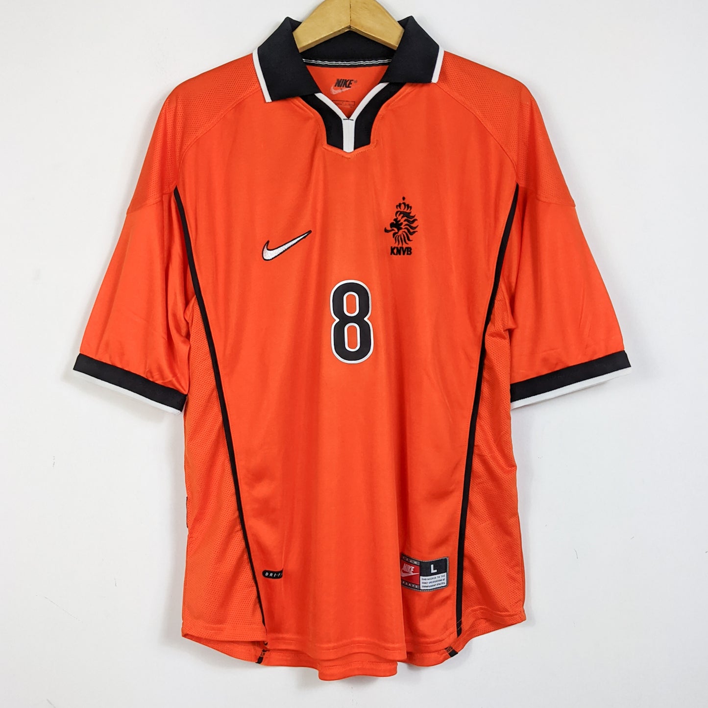 Original Netherlands 1998 Home - Bergkamp #8 Size L