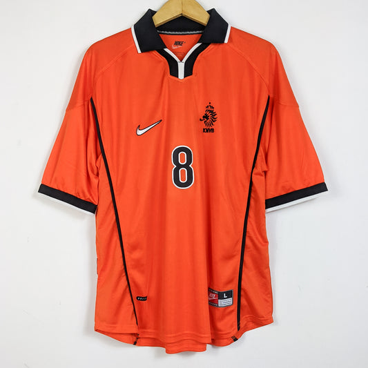 Original Netherlands 1998 Home - Bergkamp #8 Size L