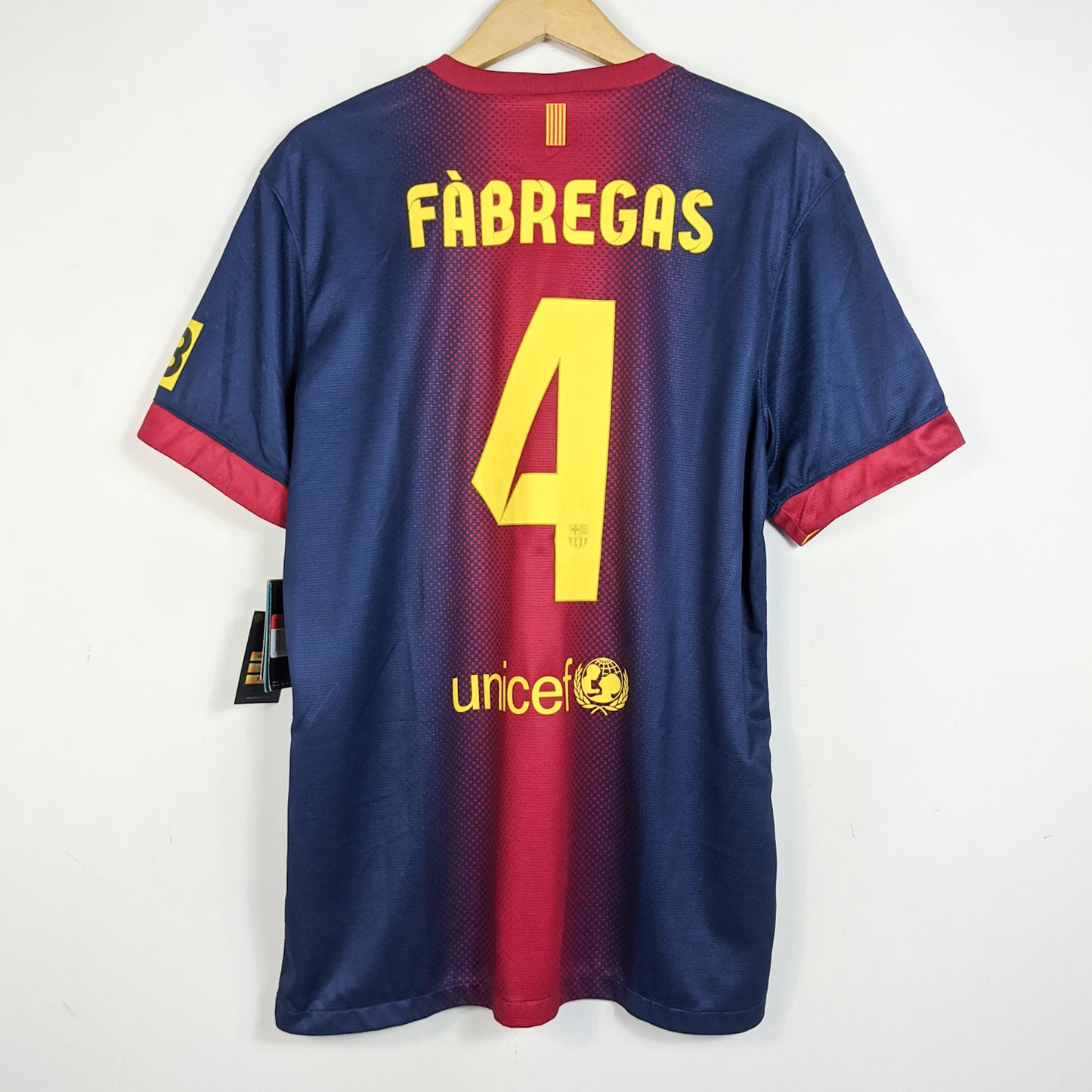 Original Barcelona 2012/13 Home - Fabregas #4 Size L (Bnwt)
