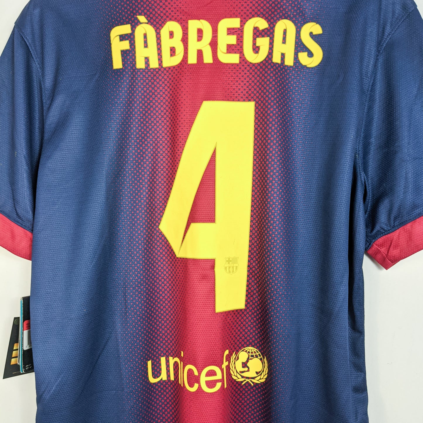 Original Barcelona 2012/13 Home - Fabregas #4 Size L (Bnwt)