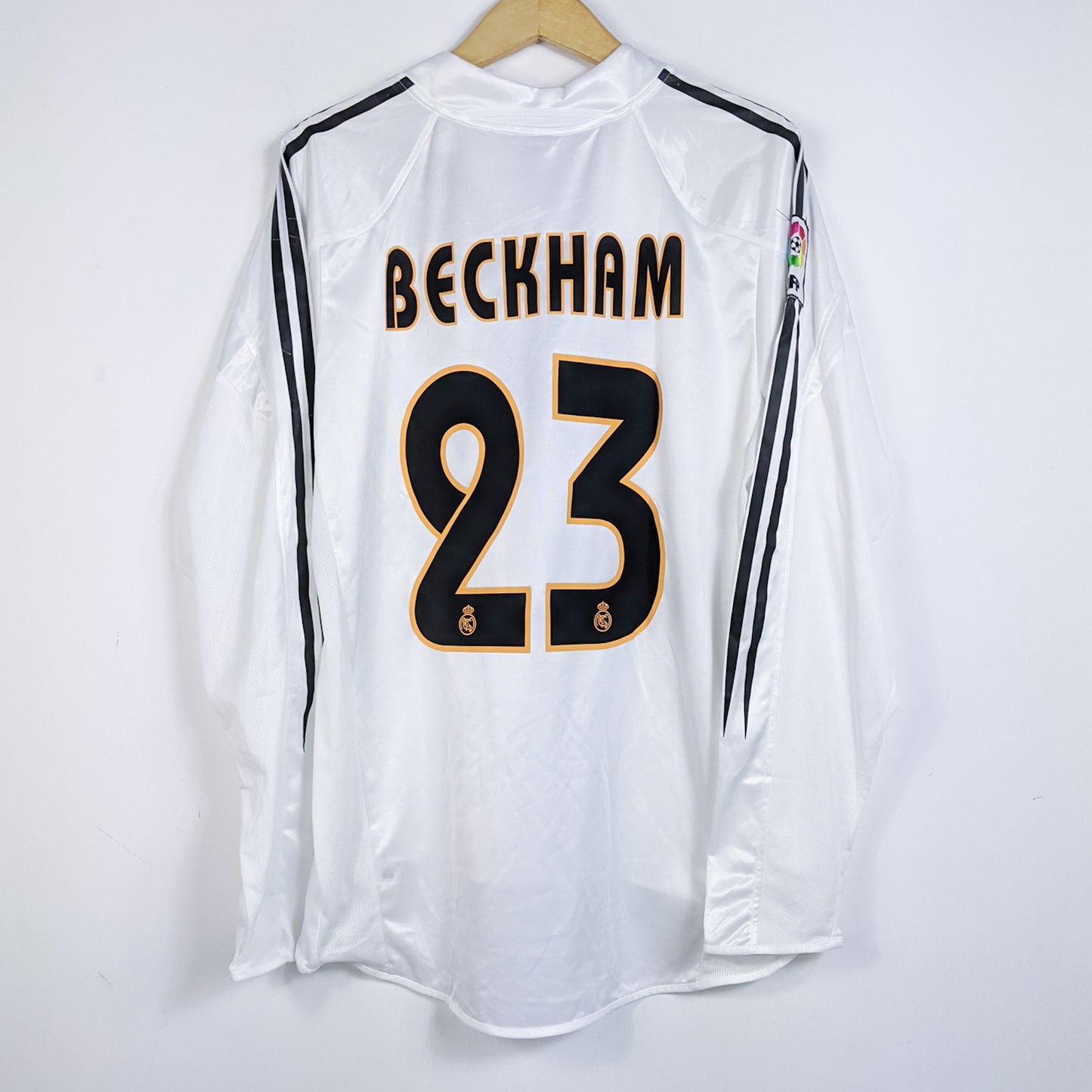 Original Real Madrid 2003/04 Home - Beckham #23 Size L (Long sleeve)