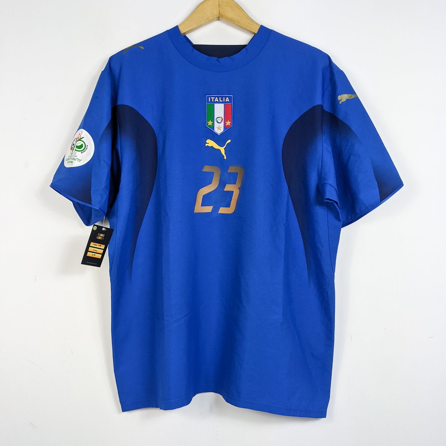 Original Italy 2006 Home - Matterazzi #23 Size L