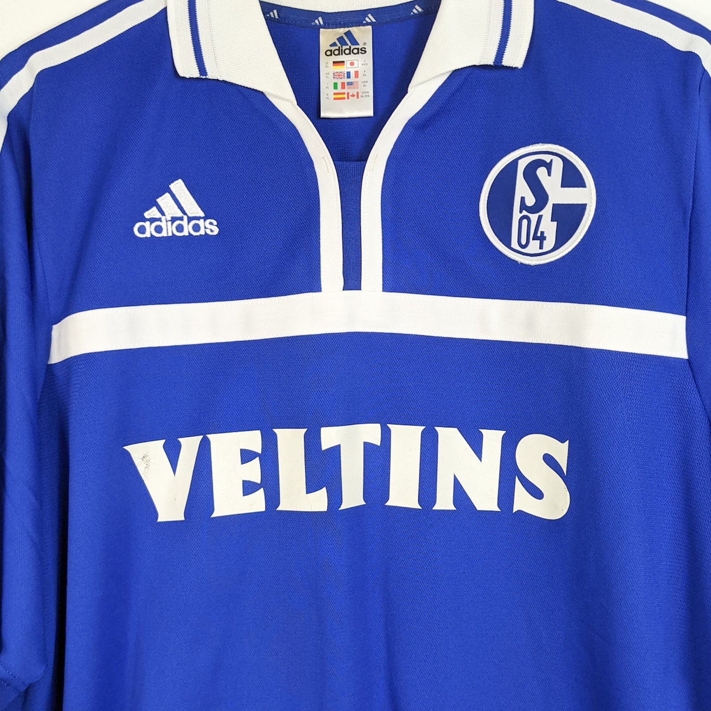 Original Schalke 2000/01 Home - Van Hoogdalem #12 Size XL (Player Issue)