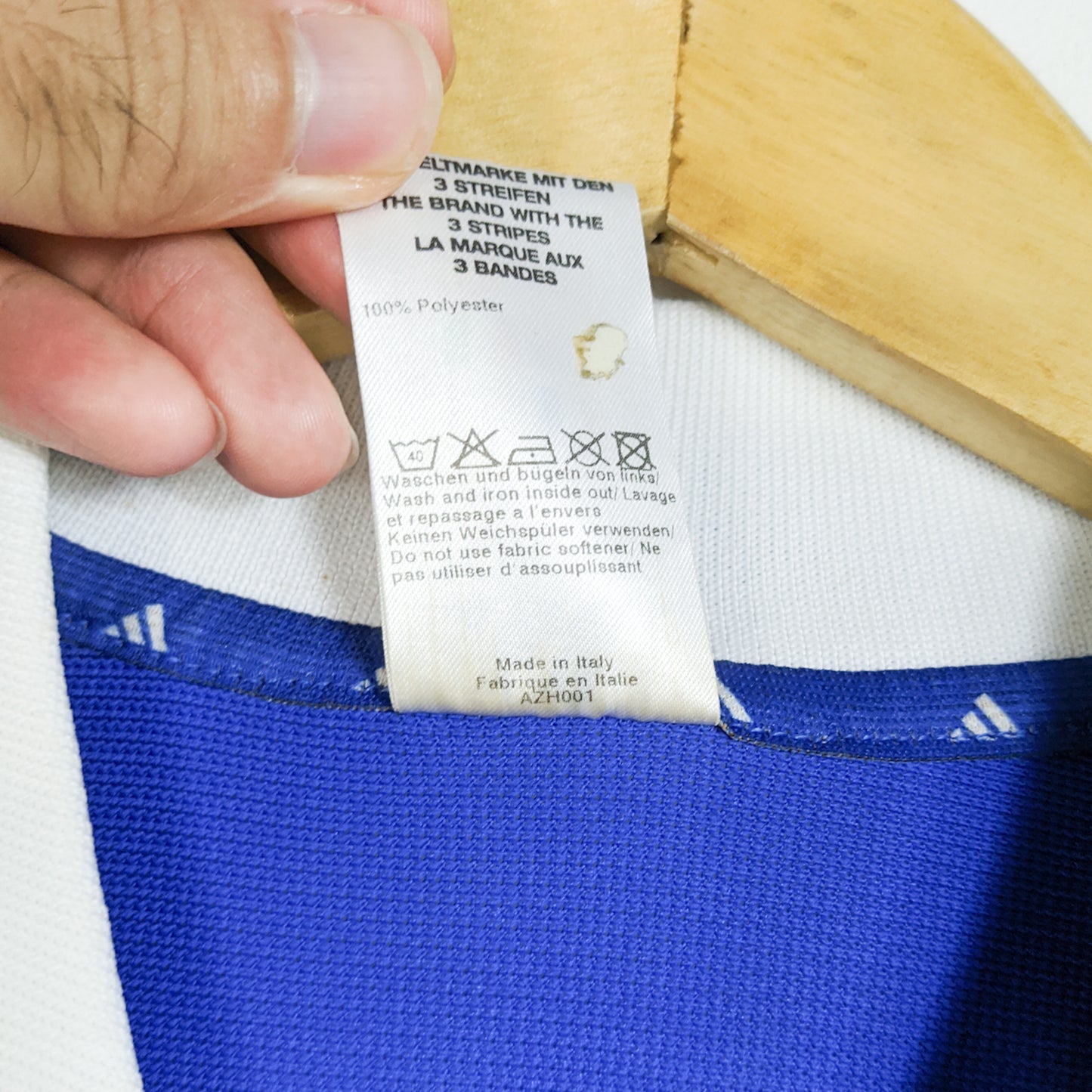 Original Schalke 2000/01 Home - Van Hoogdalem #12 Size XL (Player Issue)