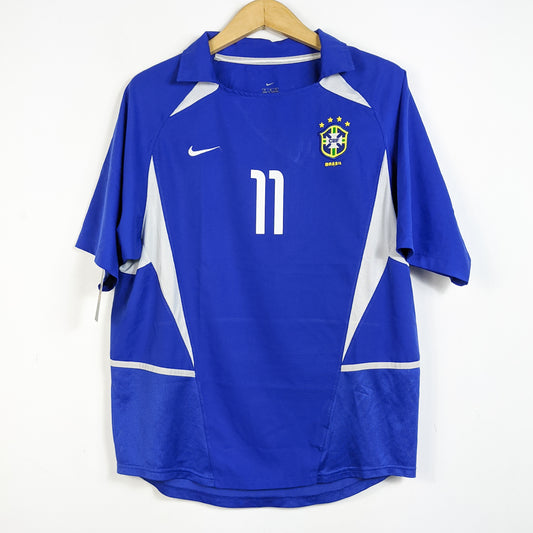 Original Brazil 2002 Away - Ronaldinho #11 Size M