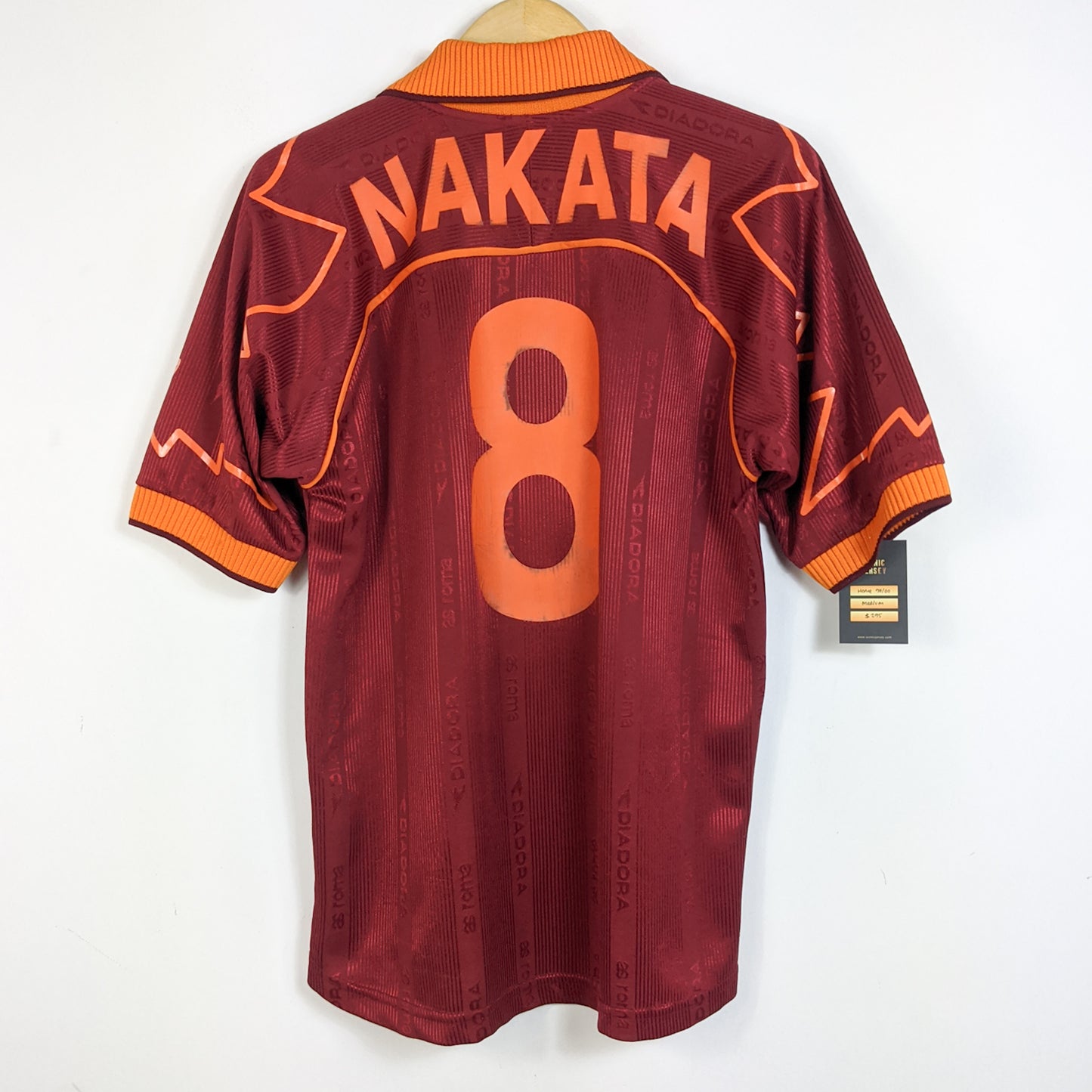Original AS Roma 1999/00 Home - Nakata #8 Size fit M