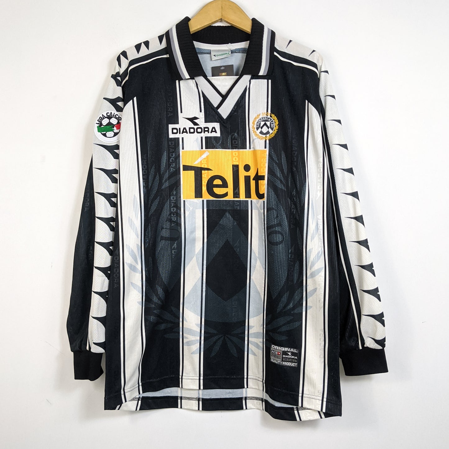 Original Udinese 1999/00 Home - Fiore #7 Size XL (Long sleeve)