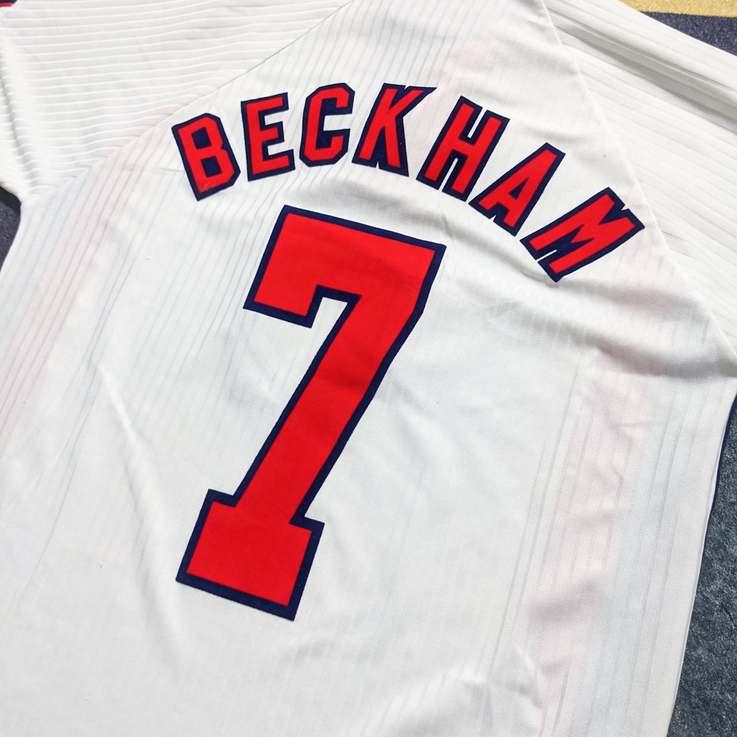 Original England 1997/99 Home - Beckham #7 Size XL Boys (12-14 Years)