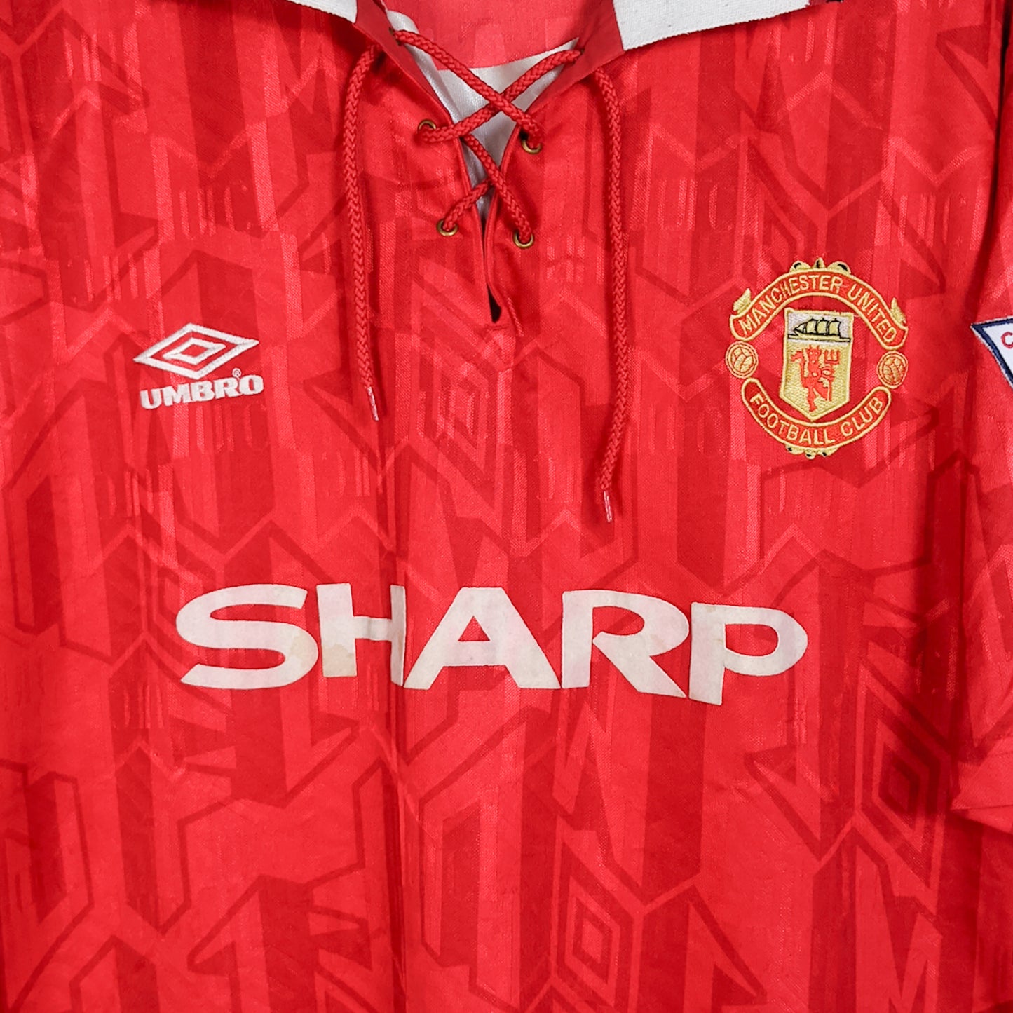 Original Manchester United 1993/94 Home - Keane #16 Size L