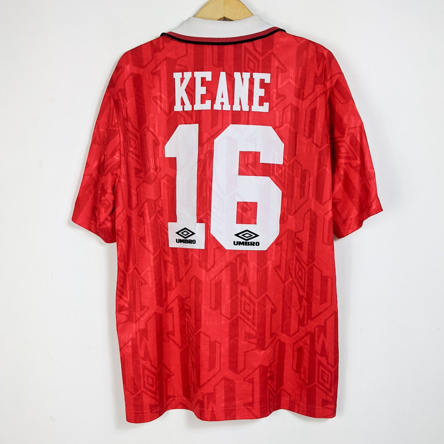 Original Manchester United 1993/94 Home - Keane #16 Size L